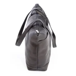 Royce Leather 24 Hour Women's Travel Tote Bag, Colombian Leather, Black (634-BLACK-VL)