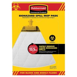 Sorbents & Spill Control<Rubbermaid Biohazard Spill Mop Pads, 10/Pack (2017060)