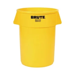 Rubbermaid Brute Plastic Trash Can without Lid, 20 Gallons, Yellow (FG262000YEL)
