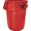 Rubbermaid ® Commercial Brute Vented Trash Receptacle, Round, 44 gal, Red (FG264360RED)