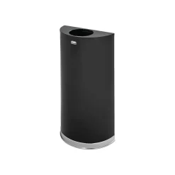 United Receptacle Rubbermaid Indoor Trash Can w/ No Lid, Black Steel, 12 Gal. (FGSO1220PLBK)