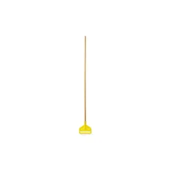 Rubbermaid Invader 60" Wood Wet Mop Handle, Yellow/Natural (FGH116000000)