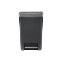 Rubbermaid Premier Series III Indoor Step-On Trash Can with Lid, 12.4 Gallon, Black (2120983)