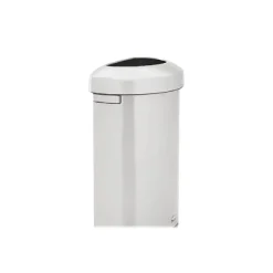 Rubbermaid Refine Stainless Steel Indoor Trash Can with Open Lid, 21 Gallon, Silver (2147582)