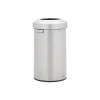 Rubbermaid Refine Stainless Steel Indoor Trash Can with Open Lid, 23 Gallon, Silver (2147584)