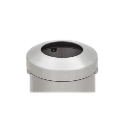 Rubbermaid Refine Stainless Steel Trash Can with Open Lid, 16 Gallons, Silver (2147583)