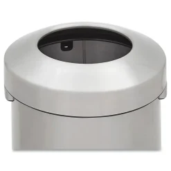 Rubbermaid Refine Stainless Steel Indoor Trash Can with Open Lid, 15 Gallon, Silver (2147581)