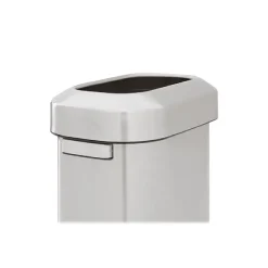 Rubbermaid Refine Stainless Steel Indoor Trash Can with Open Lid, 15 Gallon, Silver (2147581)