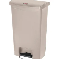 Rubbermaid ® Slim Jim Resin Front Step-On Trash Can, 13 Gallons, Beige (1883458)