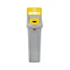 Rubbermaid Slim Jim Single-Stream Recycling Station, 23 Gallon, Gray/Yellow (2185052)