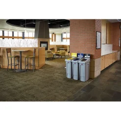 Rubbermaid Slim Jim Single-Stream Recycling Station, 23 Gallon, Gray/Yellow (2185052)