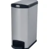 Rubbermaid Slim Jim Stainless Steel Step Trash Can, Black And Metallic, 13 gal. (1901993)