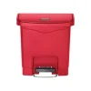 Rubbermaid Slim Jim Step-On Indoor Step Trash Can, Red Resin, 4 Gal. (1883563)