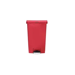 Rubbermaid Slim Jim Step-On Plastic Step Trash Can, 18 Gallon, Red (1883568)
