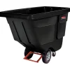 Hand Trucks & Dollies<Rubbermaid Tilt Trucks, 102 Gallons, 850 lbs Capacity, Black (RCP1314BLA)
