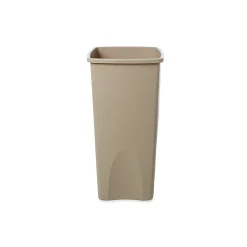 Rubbermaid Untouchable Indoor, Outdoor Trash Can w/ no Lid, Beige Resin, 23 Gal. (FG356988BEIG)