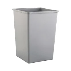 Rubbermaid Untouchable Indoor/Outdoor Trash Can, Gray Resin, 35 Gal. (FG395800GRAY)