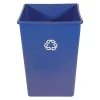 Rubbermaid ® Untouchable® Recycling Waste Containers, Square w/PCR Content, Clue, 50 gallon