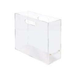 Russell+Hazel Acrylic File Box, Clear/Gold (31733) Outlet