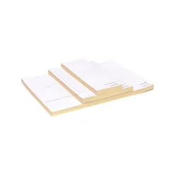 Russell+Hazel In Due Time Notepad Set, Gold/White, 80 Sheets/Pad, 3 Pads/Pack (27619)