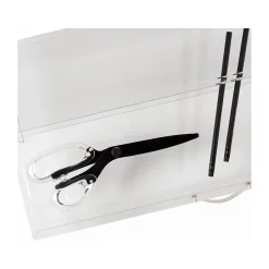 Russell+Hazel Monitor Stand with Drawer, Clear/Gold (98149)* Monitor Mounts & Stands