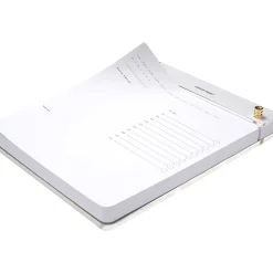 Russell+Hazel Notepad, 6.38" x 8.44", White/Gold, 100 Sheets/Pad, 1 Pad/Pack (55748) Clearance