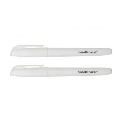 Russell+Hazel Wet Erase Marker, Fine Tip, White, 2/Pack (38336)