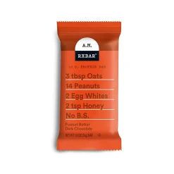 Snacks & Granola Bars<RX Bar A.M. Gluten-Free Peanut Butter Dark Chocolate Protein Bar, 1.9 oz., 12 Bars/Box (1-93908-00718)