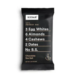 Snacks & Granola Bars<RX Bar Gluten Free Chocolate Sea Salt Protein Bar, 1.83 oz, 12/Box (CGO00430)