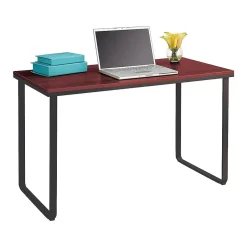 Online 47" Metal/Laminate Workstation Desk, Cherry/Black (1943CYBL) Office Desks