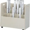 Online 3043 21-Slot Mobile Roll File, 19.25"H x 30.25"W x 15.75"D, Putty (3043) File Cabinets