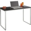 Outlet ® 47" Steel Table Desk, Black/Silver (1943BLSL) Office Desks