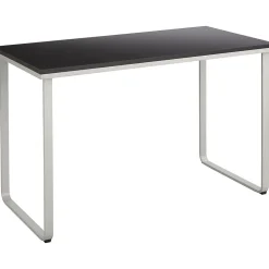Outlet ® 47" Steel Table Desk, Black/Silver (1943BLSL) Office Desks
