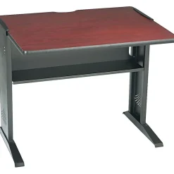 Sale 48" Workstation Desk, Medium Oak/Mahogany (1931) Computer Desks