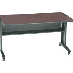 Outlet 54" Workstation Desk, Mahogany/Medium Oak (1933) Computer Desks