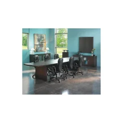 Clearance Aberdeen 144"W Boat-Shaped Table, Mocha (ACTB12LDC) Conference Room Tables