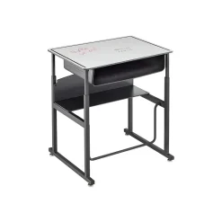 Sale AlphaBetter 26" - 42" Plastic/Steel Adjustable Desk, White/Black (1204DE) Standing Desks