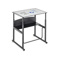 New AlphaBetter 26" - 42" Plastic/Steel Adjustable Desk, White/Black (1203DE) Standing Desks