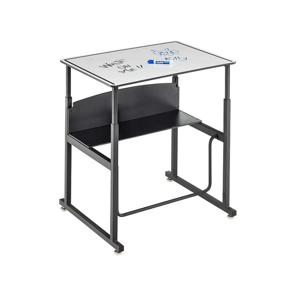 New AlphaBetter 26" - 42" Plastic/Steel Adjustable Desk, White/Black (1203DE) Standing Desks