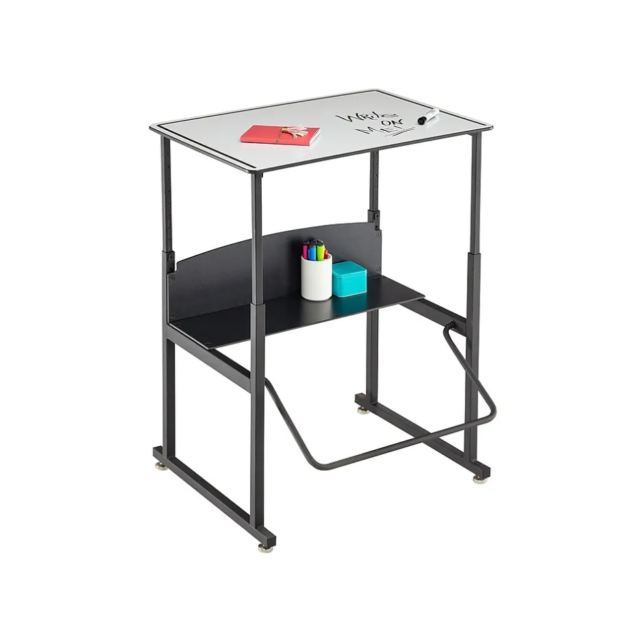 New AlphaBetter 26" - 42" Plastic/Steel Adjustable Desk, White/Black (1203DE) Standing Desks