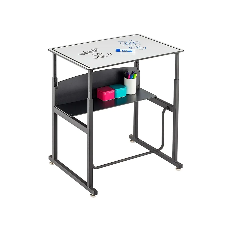 New AlphaBetter 26" - 42" Plastic/Steel Adjustable Desk, White/Black (1203DE) Standing Desks