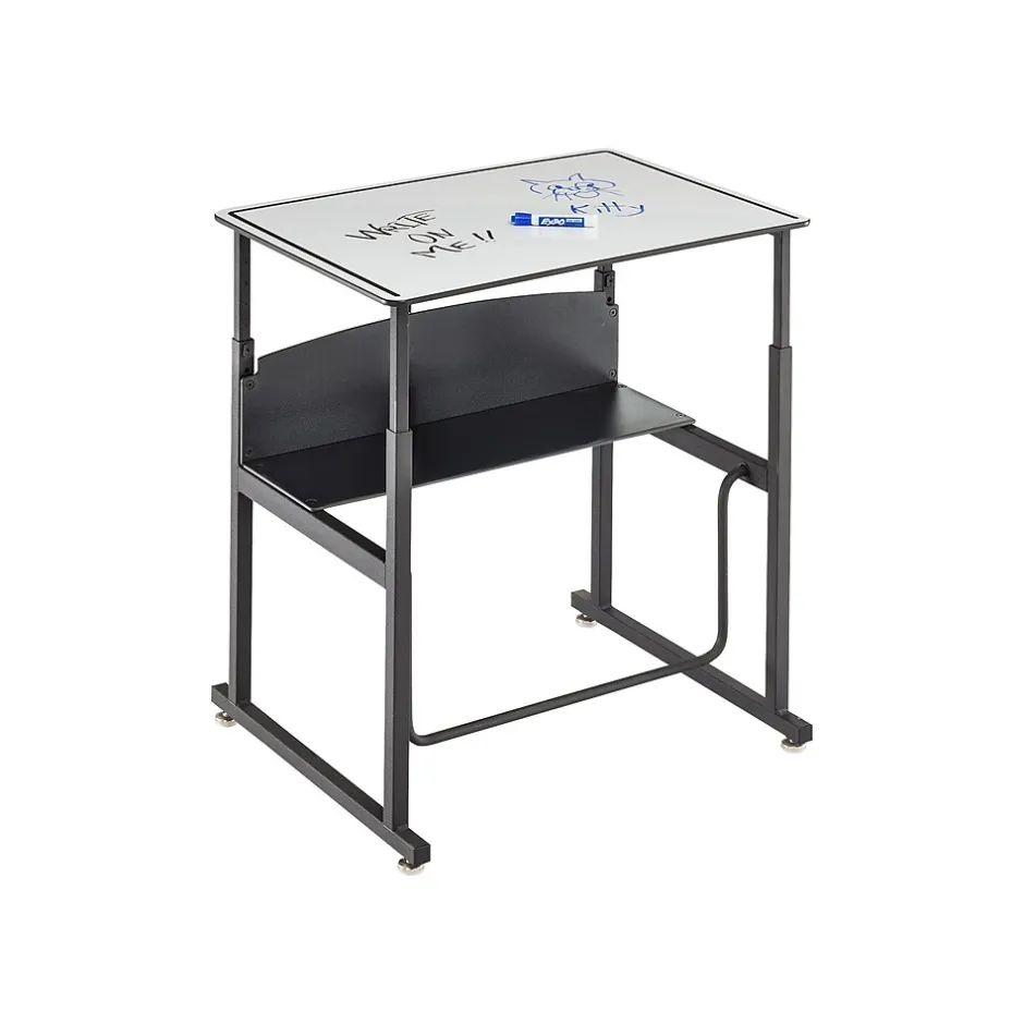 New AlphaBetter 26" - 42" Plastic/Steel Adjustable Desk, White/Black (1203DE) Standing Desks