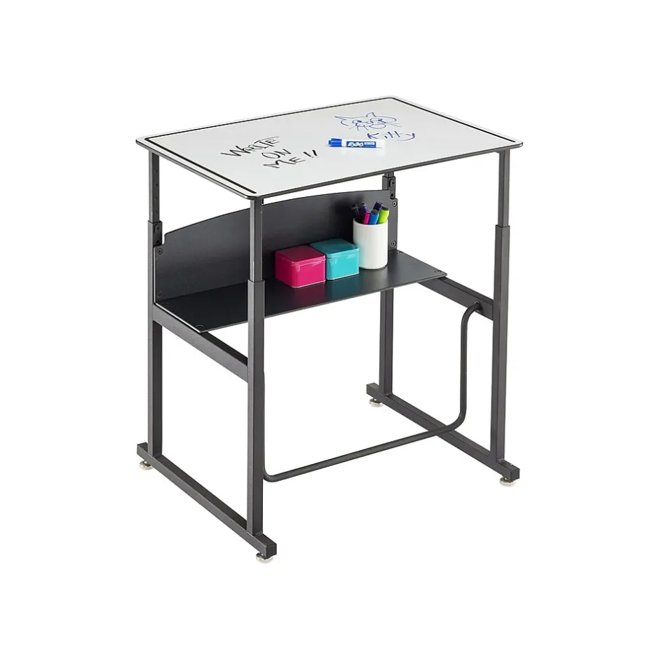 New AlphaBetter 26" - 42" Plastic/Steel Adjustable Desk, White/Black (1203DE) Standing Desks