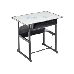 Hot AlphaBetter 26" - 42" Plastic/Steel Adjustable Desk, White/Black (1209DE) Standing Desks