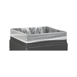 Safco Canmeleon Indoor/Outdoor Trash Cans w/Lid, Black High-Density Polyethylene/HDPE, 38 Gal. (9476BL)
