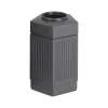 Safco Canmeleon Indoor/Outdoor Trash Can w/Lid, Black HDPE, 30 Gal. (9485BL)