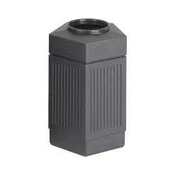 Safco Canmeleon Indoor/Outdoor Trash Can w/Lid, Black HDPE, 30 Gal. (9485BL)