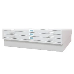 Closed Base for Flat File Cabinet 4994, Not Assembled, White (4995WHR) File Cabinets