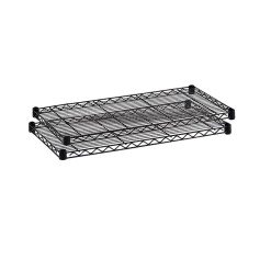 Online Commercial Extra 2-Shelf Metal Shelf, 48", Black (5242BL) Shelving