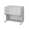 Outlet Facil Steel Flat File High Base, Small, Light Gray File Cabinets